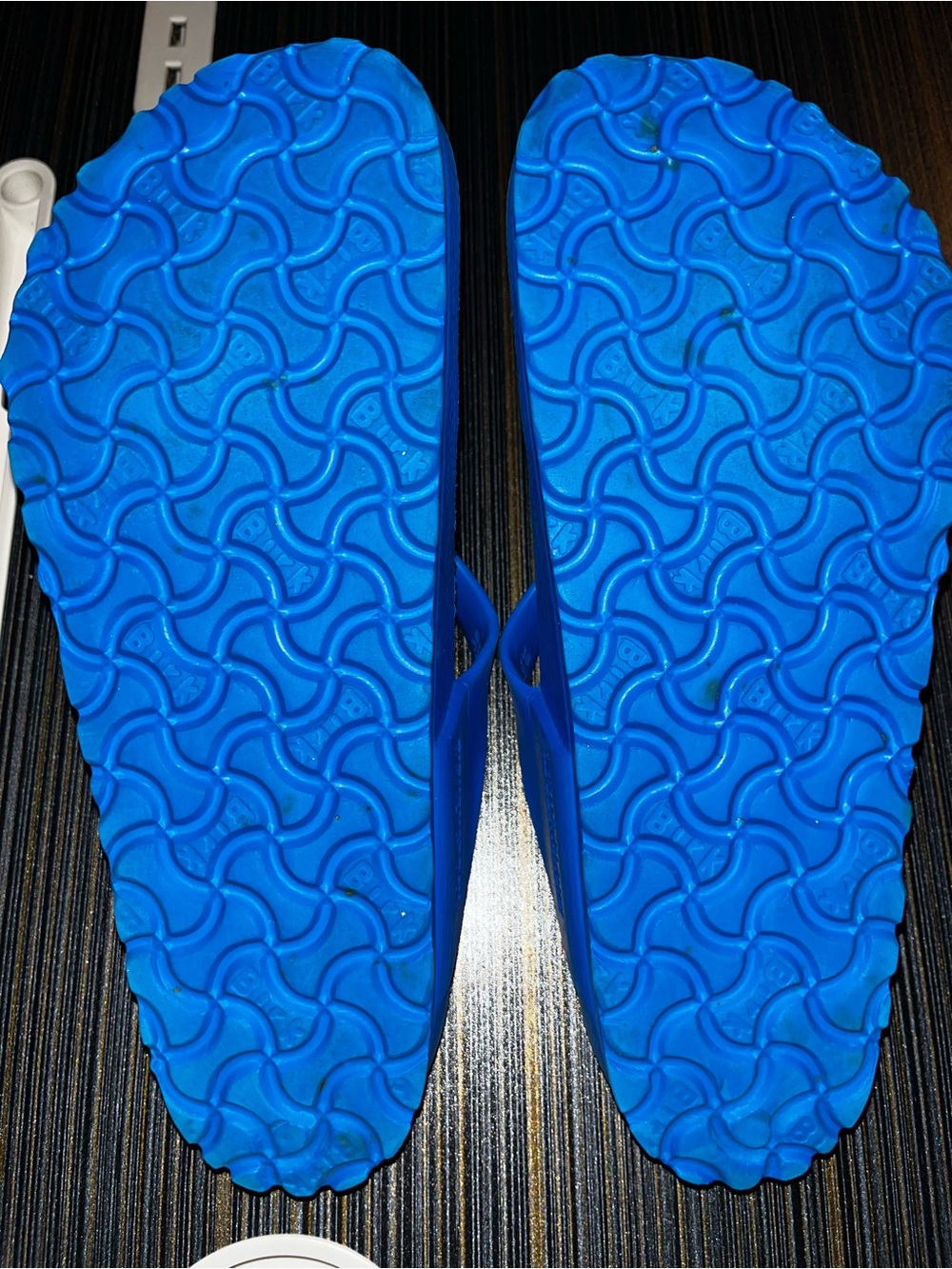 Birkenstock Blue EVA Thong Sandals with White Accents - Picture 5 of 5